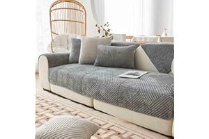 YWQJL Samt Sofabezug Sofaschoner rutschfest 1 2 3 4 Sitzer,l Form Sofaüberwurf,Sofa Überzug Ecksofa Pets Dog Couch Überzug Couch Überzug Sofa Überwurf (#13, 110x240cm)