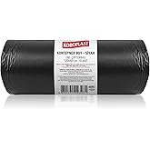 Koroplast Konteyner Boy &Ccedil;&ouml;p Torbası Siyah 10&rsquo;lu 120x150 cm, Yırtılmaya Dayanıklı, Konteyner Boy &Ccedil;&ouml;p Poşeti, &Ccedil;ift Katlı, Geri 