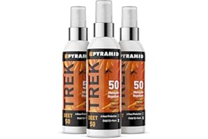 Pyramid Trek Spray odstraszający owady z 50% formułą DEET - bezzapachowy środek odstraszający komary - idealny do tropikalnych miejsc - ochrona do 6 godzin i odpowiedni dla dzieci w wieku od 12 lat (3