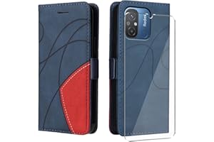 UKECASE Funda con Protector para Xiaomi Redmi 12C, Redmi 12 C cm Carcasa Libro de Premium PU Cuero Tapa Suave con Ranura para Tarjetas Color Azul