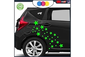 Just Go Online S.l.u. 30 ADESIVI PER AUTO - STELLE - STELLINE - - - - - - - COLORI A SCELTA - - - - -AUTO MACCHINA PC NOTEBOOK - NOVITà!! auto moto camper, stickers, decal (Verde Simil Fluo)