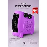 Jopus 2000W Elektrikli Fanlı Isıtıcı, Termostatlı, Sıcak-Soğuk Hızlı Isıtma, 25 m&sup2; Alan Kapasitesi - Lila