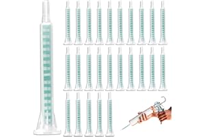 MIPIACE 50 Stück Statikmischer für 2k Kleber, AB Kunststoffkleber Mischrohr Epoxid Mischdüse Statikmischdüse Statikmischer Mischerdüsen 1:1 für 2k Kleber Pistole AB Klebepistole