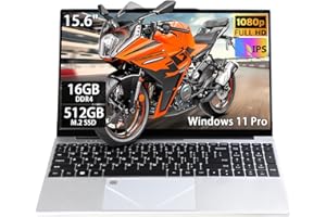 Breloom 2025 Gaming Laptop,15.6inch Laptop Computer with AMD Ryzen 5 3500U Processor, 16GB DDR4, 512GB SSD, FHD Display 1920 * 1080P, Win 11 PRO, Backlit Keyboard, HDMI Type-C (Silver, 16GB+512GB)