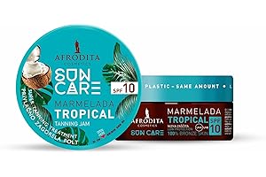 ‎AFRODITA COSMETICS Afrodita Cosmetics SUN CARE Bräunungsbeschleuniger Marmelade | Für schnelle und intensive Bräune | 100% BRONZEHAUT | Reiche Textur | Ölige Cremeformel (Tropical)