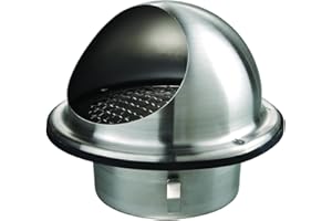 INTELMANN GMBH Protezione dalle intemperie Griglia in acciaio inox a forma di sfera DN 100 125 150 160 200 mm con rotondo aspirante e uccello Griglia di protezione