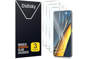 Didisky (3 Piezas Protector Pantalla para Xiaomi Poco X6 Pro 5G, Poco X6 5G 6.67", Cristal Templado 9H Dureza, Antihuellas, Sin Burbujas, Ultra Transparente, Ultra Resistente