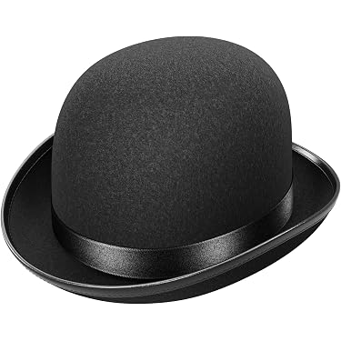 Chapeau Melon Borges & Scott Orwell Premium - 100% Feutre Laine, Style Classique Élégant
