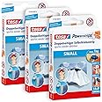 tesa Powerstrips Small - Double-Sided Adhesive Strips for Mounting Objects on Smooth Surfaces - Up to 1 kg Holding Power - 3 Packs of 14 Powerstrips