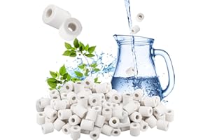 Samamoca 55 Perles de Céramique Blanc EM Filtre Eau du Robinet,Anti-Calcaire 100% Naturel,Réutilisable,Billes Filtration Chlore,Filtre Eau Naturel,Billes Filtration,Purification Eau,Carafe, Bouilloire