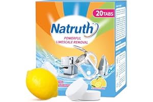NATRUTH Powerful Limescale Removal, 20 PACKS Kettle Descaler Tablets, Descaler for Coffee Machine,Iron