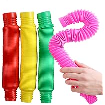 Milaloko Jouets Fidget Pop Tube pour Enfants et Adultes, Tubes Sensoriels Multicolores - Lot de 4 Milaloko Jouets Fidget Pop Tube pour Enfants et Adultes, Tubes Sensoriels Multicolores - Lot de 4