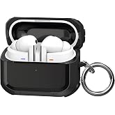 Teknoft Samsung Galaxy Buds 3 Pro, Buds 3 ve Buds 3 FE ile Uyumlu Darbelere Karşı Ultra G&uuml;&ccedil;l&uuml; &Ccedil;ift Renkli Sert Kenarlı Mat Si