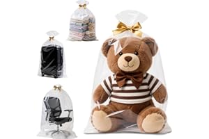 Origuuds Sacs de Rangement Plastique Transparent, 100cm x 150cm Extra Large Grands Sacs en Plastique Refermable sac Déménagement Etanche sac Rangement Valise pour Couette Vetement (50 µm/5 Sacs)