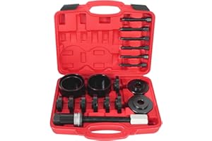 BOOMSTART 19tlg Universal Radlager Abzieher Werkzeug Satz Radlagerwerkzeug Montage Demontage für Opel VW Audi BMW (Rot)