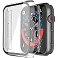 Tycom Clear Case for Apple Watch Series 7 41mm, Screen Protector, Overall Protective Case PU HD Clear Ultra-Thin Cover Protective for iWatch Series 7, (41 mm)