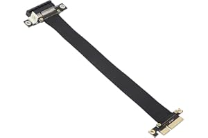 GINTOOYUN PCIe 4X Extension Cable, PCI-Express 3.0 Male to Female Riser Cable PCI-E Extender Adapter for Graphics Card (23cm, 180°)