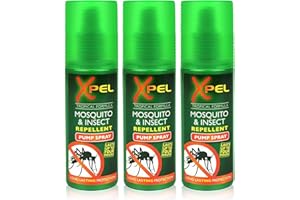 ZAIZAH 3 x Xpel Mosquito Insect Fly Bite Tropical Formula Pump Spray 70ml Ultimate Mosquito Insect Bite Repellent Spray | Fast & Effective Mosquito & Fly Repellent