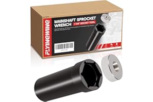 FLYINGWING Main Shaft Sprocket Wrench for Harley Davidson Big Twins 1936-2006 and Dual Cam, 4.8 cm Main Shaft Pulley Socket Tool with 1.27 cm Drive