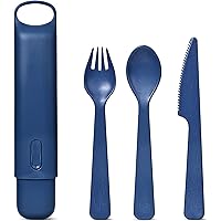 Hip Cutlery Set - Reusable Utensils with Portable Travel Case for Storage - Eatware for Lunchboxes, Picnics, Camping, & More 