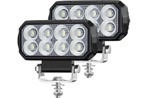 antom 2 pièces Phare de travail LED 168W 9-60V 18000 lumens IP68 étanche Idéal pour excavatrices, tracteurs, camions, véhicules tout-terrain, motos, éclairage de chantier et aventures nocturnes