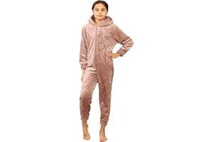 kraftd Jumpsuit For Girls Fleece Hooded Zipper Closure One-Piece Jumpsuits | Loungewear | Bodysuit