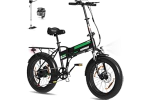 HITWAY Bicicletta elettrica, 20X4,0" Off-Road e bike con batteria 48V 13Ah, 55-120KM, motore 250W, Pedelec pieghevole a 7 velocità, telaio in alluminio premium BK10SP