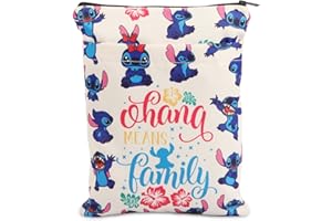KEYCHIN Ohana Fans Buchhülle Hawaii-Reise inspirierte Geschenke Cartoon bedeutet Familienbucheinband Cartoon Charakter Buchschutz (bedeutet Familie BS)