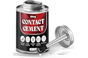 ALLONY Cola de Contacto, Pegamento para Zapatos, Pegamento Plastico Extrafuerte, pegamento con Pincel, Impermeable, Adecuado para Calzado, Cuero, Caucho, Plástico, Carpa, PVC, 170g