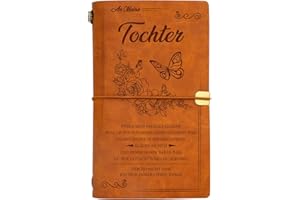 Vetbuosa Tochter Geschenke von Mama, Geburtstagsgeschenke für Tochter - handgefertigtes Ledernotizbuch, Geschenke für Tochter, Reisetagebuch, Skizzenbuch mit 140 Seiten