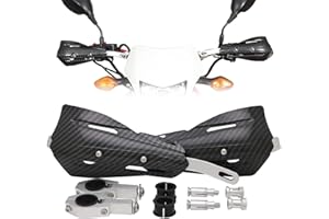 ANXIN Dirt Bike Handguards,Motorcycle 22mm and 28mm Hand Guards Protector Aluminum Universal for Sur Ron Dirt Bike MX Motocross Supermoto Racing ATV Quad KAYO - Carbon Fiber
