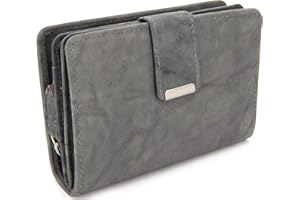 EKAVALE Women's Soft Leather Wallet with RFID Protection - Women's Wallet, gray, m, Wallet