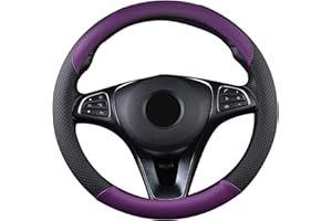 SFONIA Car Steering Wheel Cover Steering Wheel Protector PU Leather Universal 38cm / 15" Anti-slip Breathable Durable (Purple)