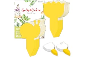 Reinalin Trauermücken Bekämpfen Gelbsticker 30 Stück - Gelbtafeln Trauermücken gegen kleine fliegen in Blumenerde - Einfache Anwendung