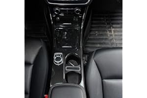 DIYUCAR Pegatinas de carbono ABS para panel de consola central de coche para Benz CLA GLA Clase A W117 X156 W176 A180 2014-2018, paquete de 6 piezas