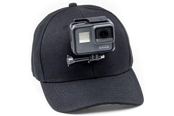 Digicharge Casquette de baseball avec support pour caméra d'action Compatible avec GoPro Hero Akaso Crosstour Campark Fitfort Garmin VIRB Apeman Sony Camkong Motorola Victure Kitvision Nikon Cam