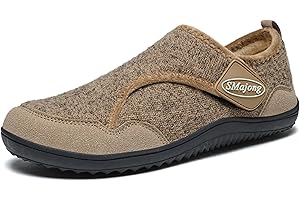 SMajong Zapatillas de Estar en Casa Hombre Invierno Mujer Pantuflas Antideslizantes Zapatos Cálido Cómodo de Planos Gr.36-46