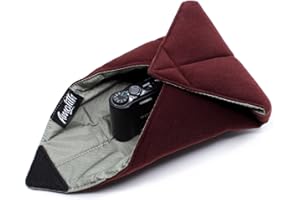 Amolith® Einschlagtuch (gepolsterte Schutzhülle) für Kameras, Fotoausrüstung und vieles mehr – Braun (30 x 30 cm) | AML-8513