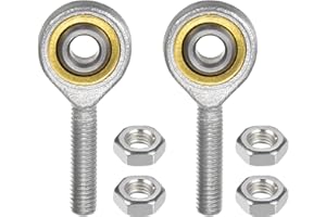 Kozelo 2pz SA6T/K M6 Cuscinetto Giunto Estremità Stelo - [6mm Foro, M6x1 Filettatura Maschio a Sinistra] Cuscinetto a Snodo Maschio con Dadi Bloccaggio, Acciaio al Carbonio 45#