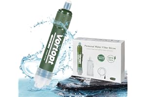 Vortopt Filtro a gravità con Borsa - Sistema di filtrazione dell'acqua da campeggio - Cannuccia purificatore d'acqua portatile per escursionismo e viaggi - Certificato SGS, CE, 0,01μm, 4000L, ODW01