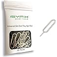 Sim Card Tray Pin Eject Removal Tool Needle Opener Ejector 10X Pack by iSYFIX for All iPhone, Apple iPad, HTC, Samsung Galaxy, and Most Smartphone Brands