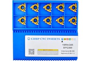 CDBP Plaquette de filetage 16IR AG55 55° IR pour pour mécanique générale - revêtement TiN, 10 pièces.
