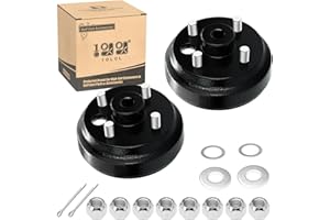 10L0L Golf Cart - Gruppo mozzo a tamburo del freno, confezione da 2 per EZGO TXT PDS (elettrico), 1982-1993, veicoli a gas a 2 tempi dal 1982 al 1993, ricambio OEM # 19186G1P 19186G1