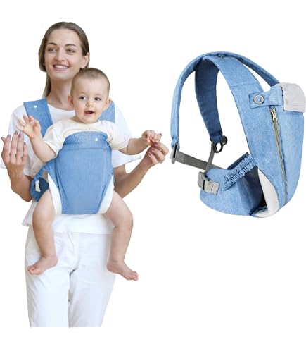 ZEPIQOR - Porte-Bébé Ergonomique Avant/Arrière | Coton Respirant, 3,5-15 Kg, Idéal Randonnée