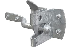 IRONTITE® Auto Gate Latch, Garden Gate Latch for Wooden Gates, Galvanised for Weather Protection, for External Use As Gate Latch & Door Latch (Galvanised)