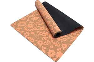 Yoga Design Lab | Tapis de Yoga en liège | Eco Luxe | Idéal pour Le Yoga Chaud, Bikram, Ashtanga, Les séances d'entraînement en Sueur | Qualité Studio | Sangle Incluse !