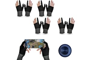 BAYINBROOK PUBG Mobile Game Finger Sleeve,Touchscreenhandschuhe, leitfähige Faserfingerspitzen, atmungsaktiv, schweißfest, rutschfest, ultradünn, geeignet für Android IOS-Handyspiele (4 Pairs)
