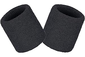 AILIVER Wristbands Sweatbands Wrist Men Women 2 PCS Sports Sweat Bands for Gym Sports Tennis Running Exercise Basketball Moisture Wicking (Size: 3.15 x 3.15 inches)