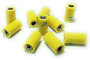 BELI-BECO 61/6 - Connettore a banana in miniatura con diametro penna: 2,6 mm, 10 pezzi (giallo)