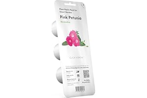 CLICK AND GROW Click & Grow, Recambio Cápsulas de Cultivo de Petunia Rosa, Kit de 3 Unidades